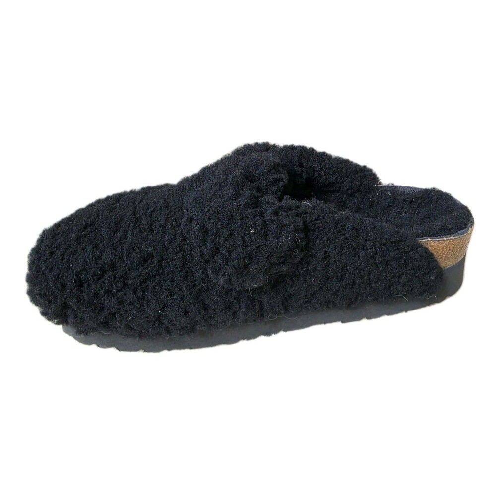 Birkenstock Papillo Boston Big Buckle Flex Platform Shearling Teddy Black 37 - Picture 8 of 10